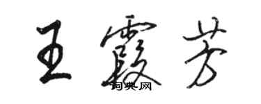 駱恆光王霞芳行書個性簽名怎么寫