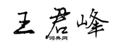 曾慶福王君峰行書個性簽名怎么寫