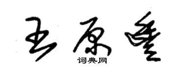 朱錫榮王原豐草書個性簽名怎么寫