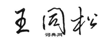 駱恆光王同松行書個性簽名怎么寫