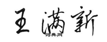 駱恆光王滿新行書個性簽名怎么寫