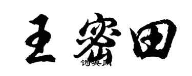 胡問遂王密田行書個性簽名怎么寫