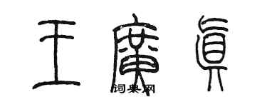 陳墨王廣真篆書個性簽名怎么寫