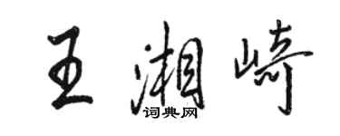 駱恆光王湘崎行書個性簽名怎么寫