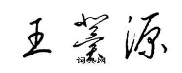 梁錦英王冀源草書個性簽名怎么寫