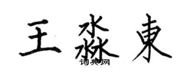 何伯昌王淼東楷書個性簽名怎么寫