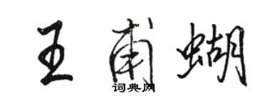 駱恆光王甫蝴行書個性簽名怎么寫