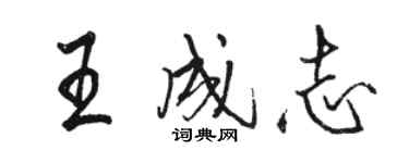 駱恆光王成志行書個性簽名怎么寫