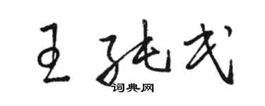 駱恆光王純民草書個性簽名怎么寫