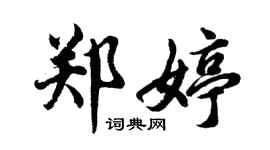 胡問遂鄭婷行書個性簽名怎么寫