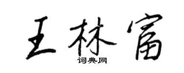 王正良王林富行書個性簽名怎么寫