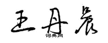 曾慶福王丹晨草書個性簽名怎么寫