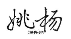 駱恆光姚楊行書個性簽名怎么寫
