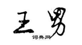 曾慶福王男行書個性簽名怎么寫