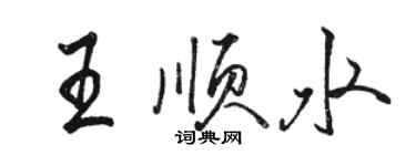 駱恆光王順水行書個性簽名怎么寫