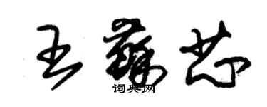 朱錫榮王蘇芯草書個性簽名怎么寫