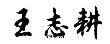 胡問遂王志耕行書個性簽名怎么寫