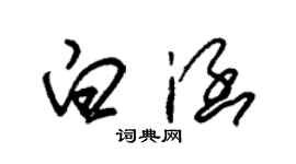 朱錫榮白涵草書個性簽名怎么寫