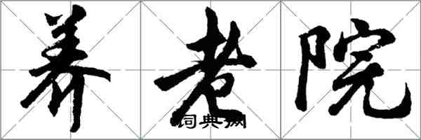 胡問遂養老院行書怎么寫