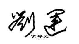 朱錫榮劉運草書個性簽名怎么寫