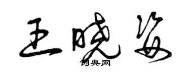 曾慶福王曉姿草書個性簽名怎么寫