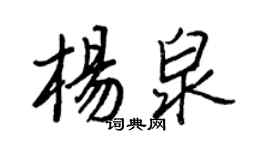 王正良楊泉行書個性簽名怎么寫