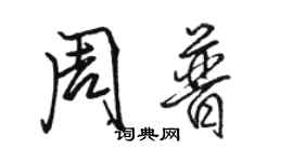 駱恆光周普行書個性簽名怎么寫