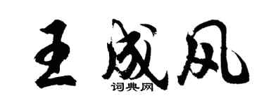 胡問遂王成風行書個性簽名怎么寫