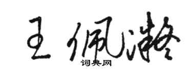 駱恆光王佩凝草書個性簽名怎么寫