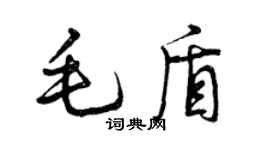 曾慶福毛盾行書個性簽名怎么寫