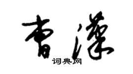 朱錫榮曹漢草書個性簽名怎么寫