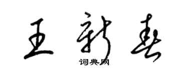 梁錦英王新春草書個性簽名怎么寫