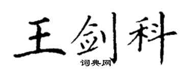 丁謙王劍科楷書個性簽名怎么寫