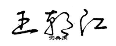 曾慶福王朝江草書個性簽名怎么寫