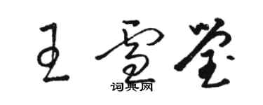 駱恆光王雪瑩草書個性簽名怎么寫