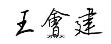 王正良王會建行書個性簽名怎么寫