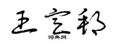 曾慶福王定邦草書個性簽名怎么寫