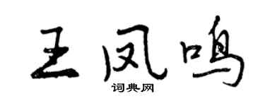 曾慶福王鳳鳴行書個性簽名怎么寫