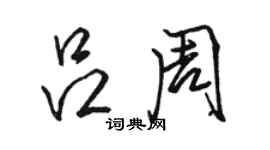 駱恆光呂周行書個性簽名怎么寫