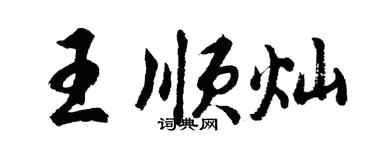 胡問遂王順燦行書個性簽名怎么寫