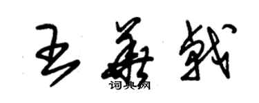 朱錫榮王華戟草書個性簽名怎么寫