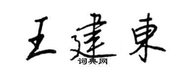 王正良王建東行書個性簽名怎么寫