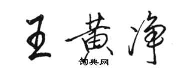 駱恆光王黃淨行書個性簽名怎么寫