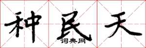 周炳元種民天楷書怎么寫
