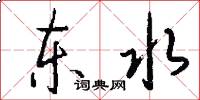 東水怎么寫好看