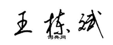 梁錦英王棟斌草書個性簽名怎么寫