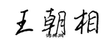 王正良王朝相行書個性簽名怎么寫