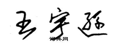 朱錫榮王宇遜草書個性簽名怎么寫