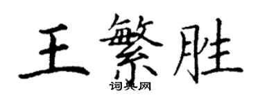 丁謙王繁勝楷書個性簽名怎么寫