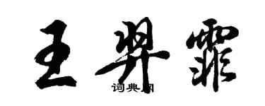 胡問遂王羿霏行書個性簽名怎么寫